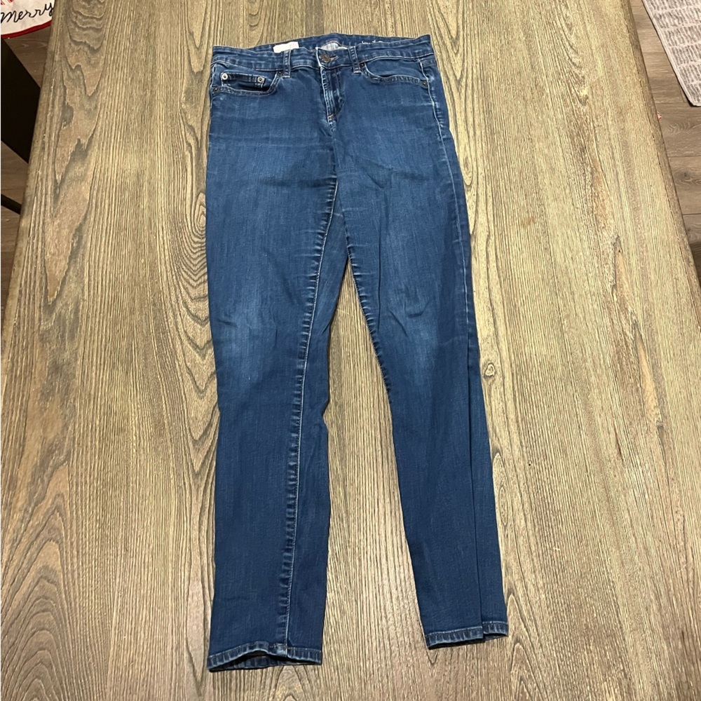 Gap 1969 Always Skinny Jeans Mid Rise Denim Cotton Blend Medium Wash Size 27